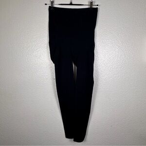 Assets by Spanx Ankle Leggings Black High Rise Elastic Waist Women's Size L